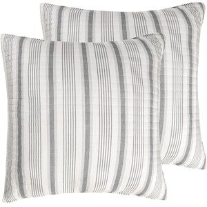 Levtex Home - Euro Shams (Set Of 2) - Quilt Back Stripe 26x26 855/bb8s-1